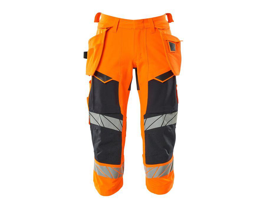 Dreiviertel-Hose mit Hängetaschen ACCELERATE SAFE hi-vis orange/schwarzblau