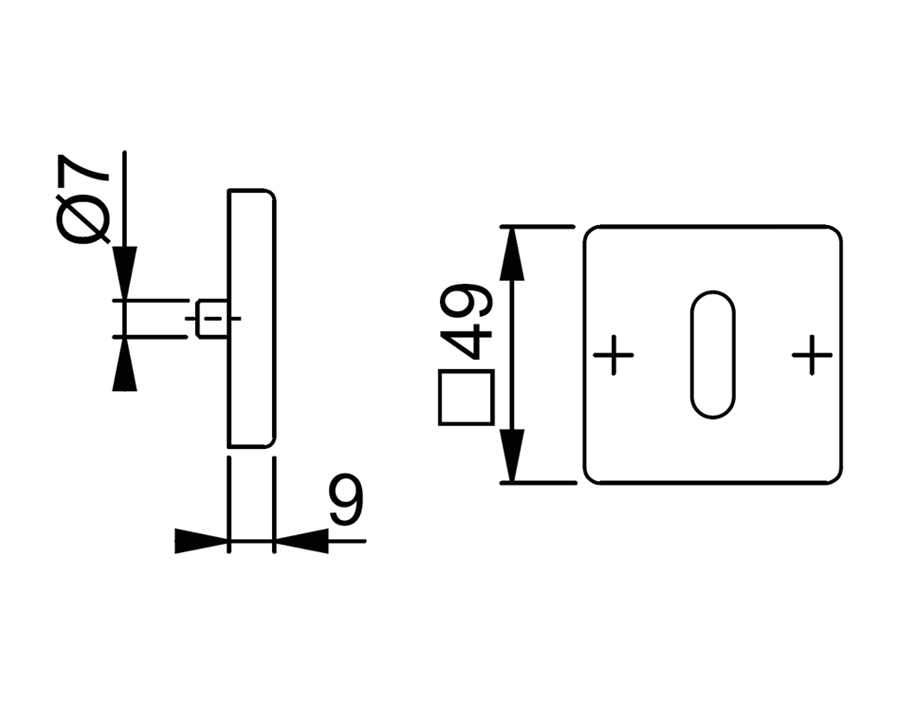 Rosetten-Garnitur (Lochteil-/Lochteil) Serie Austin 1769/843KV/843KVS 