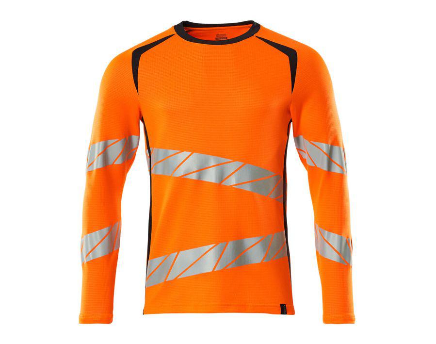 T-Shirt, Langarm ACCELERATE SAFE hi-vis orange/schwarzblau