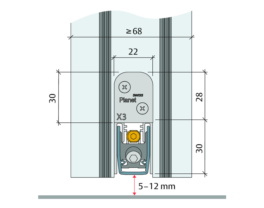 Türabsenkdichtung X3 RD