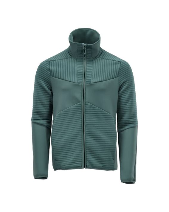 Fleecepullover mit Reißverschluss CUSTOMIZED helles Waldgrün