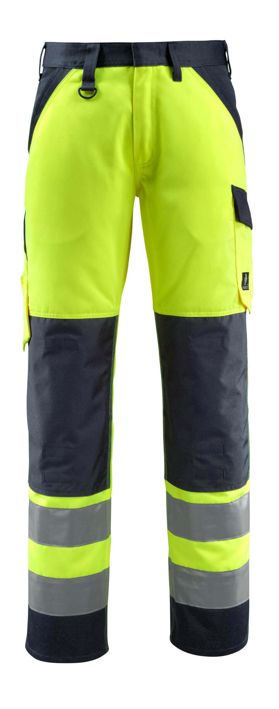 Hose mit Knietaschen SAFE LIGHT hi-vis gelb/schwarzblau