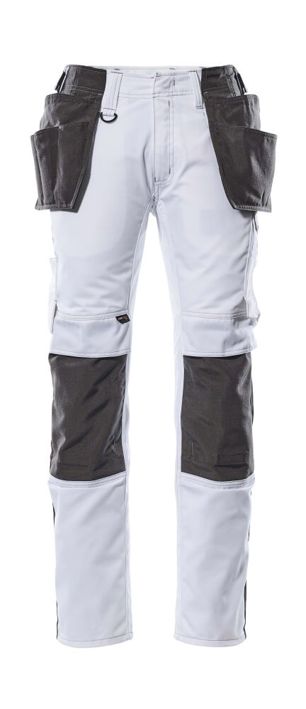 Hose mit Hängetaschen UNIQUE weiss/dunkelanthrazit