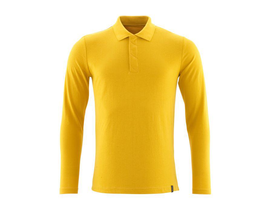 Polo-Shirt, Langarm CROSSOVER currygelb