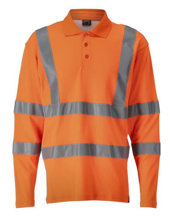 Polo-Shirt, Langarm SAFE CLASSIC hi-vis orange