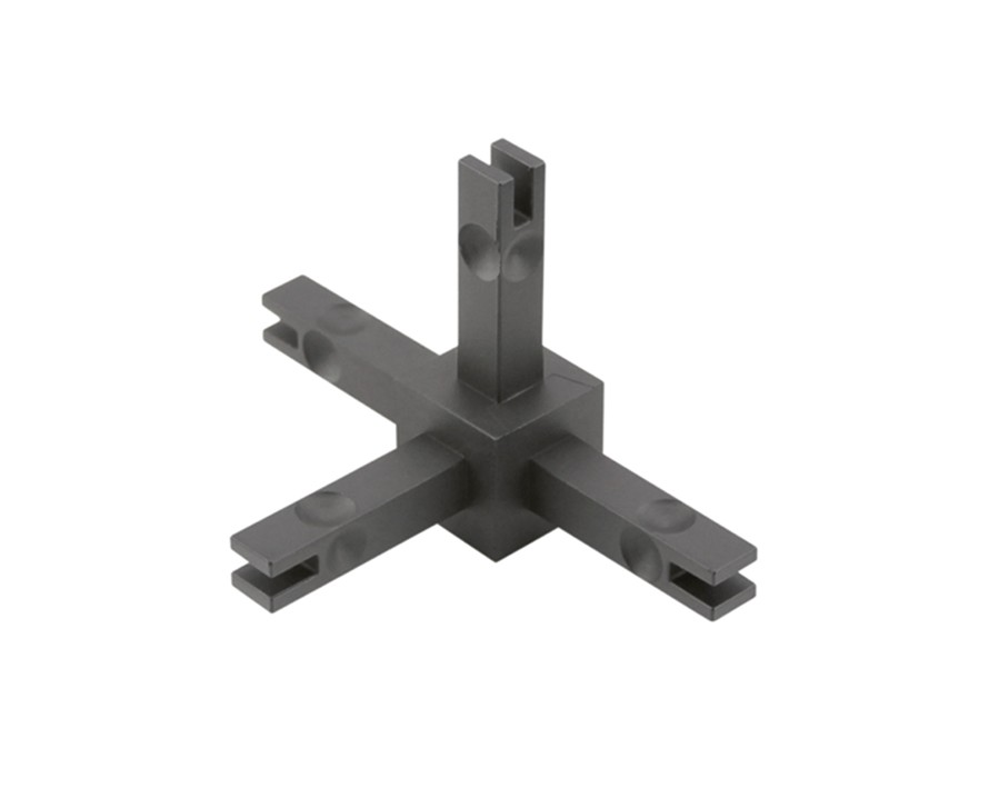 Cadro Verbindungsknoten 4-fach Edelstahl Optik