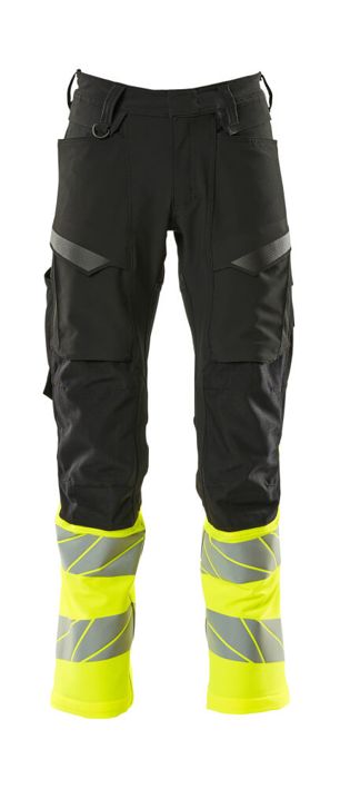 Hose mit Knietaschen ACCELERATE SAFE schwarz/hi-vis gelb