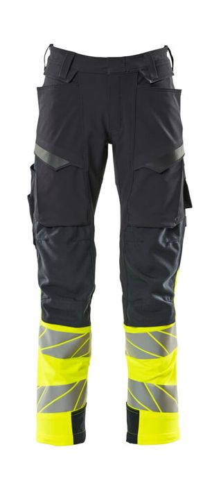 Hose mit Knietaschen ACCELERATE SAFE schwarzblau/hi-vis gelb