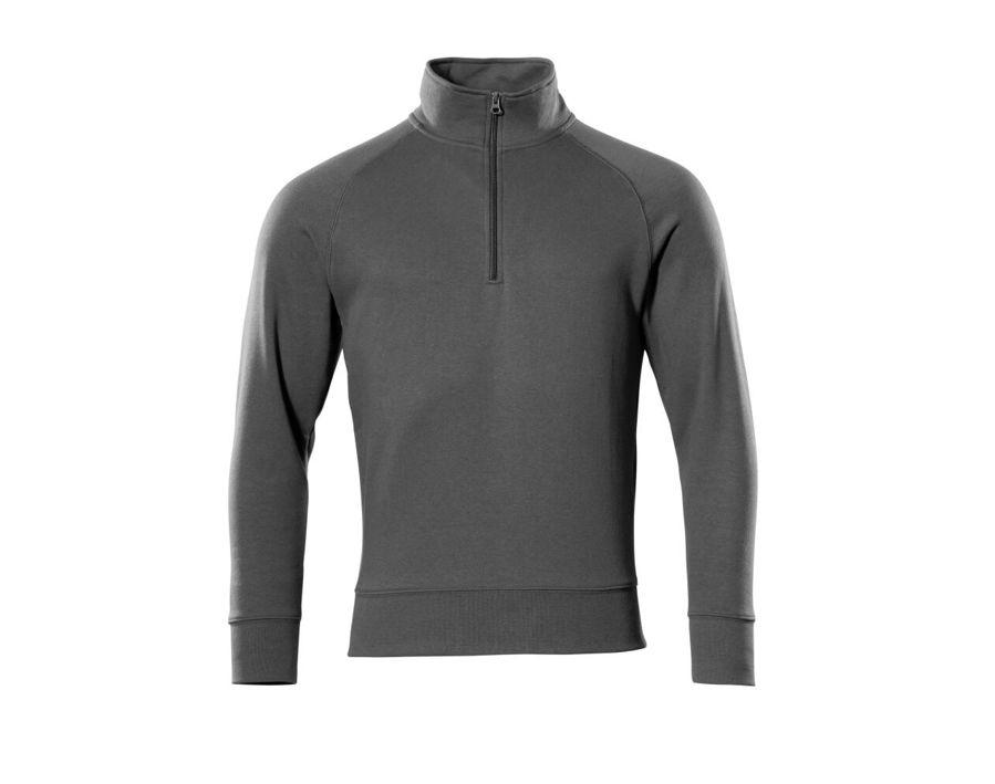 Sweatshirt mit kurzem Reißverschluss CROSSOVER dunkelanthrazit