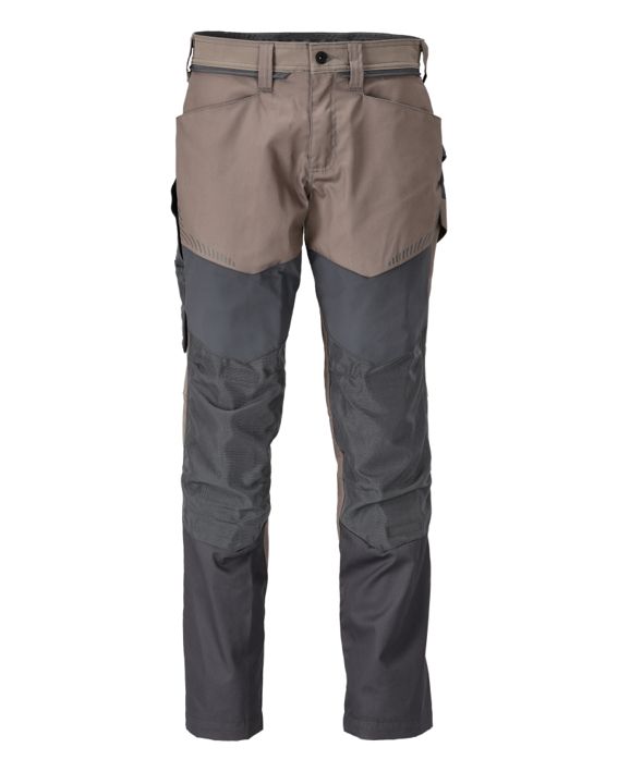 Hose mit Knietaschen CUSTOMIZED dunkles sandbeige/anthrazitgrau