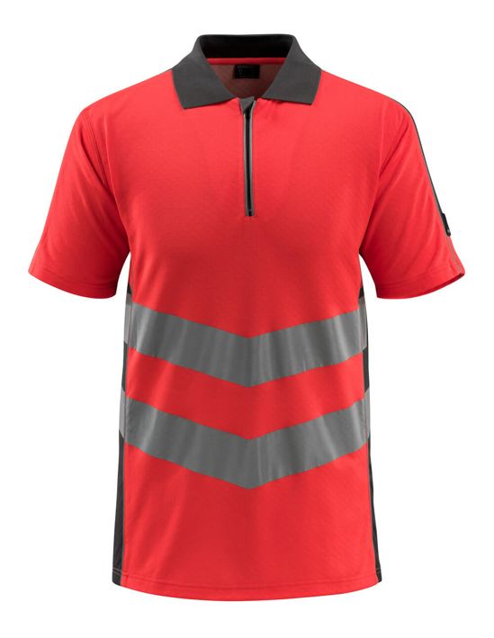 Polo-Shirt SAFE SUPREME hi-vis rot/dunkelanthrazit