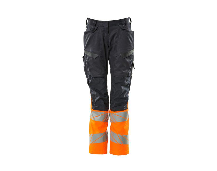 Hose mit Knietaschen ACCELERATE SAFE schwarzblau/hi-vis orange