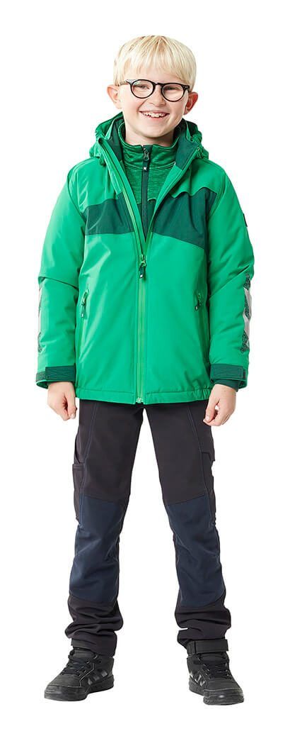 Winterjacke für Kinder ACCELERATE grasgrün/grün