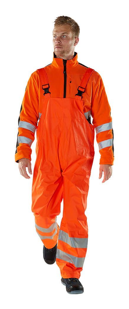 Fleecejacke SAFE SUPREME hi-vis orange/schwarzblau