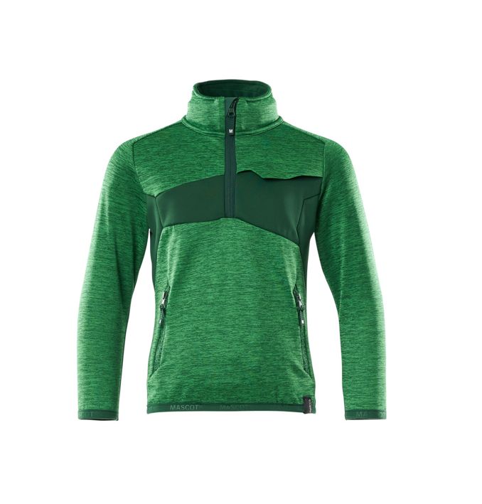 Fleecepullover für Kinder ACCELERATE grasgrün/grün