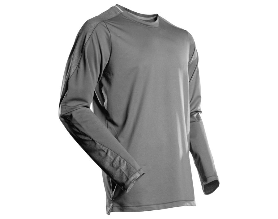 T-Shirt, Langarm CUSTOMIZED Anthrazitgrau