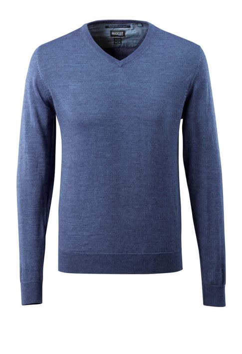 Strickpullover FRONTLINE blau-meliert
