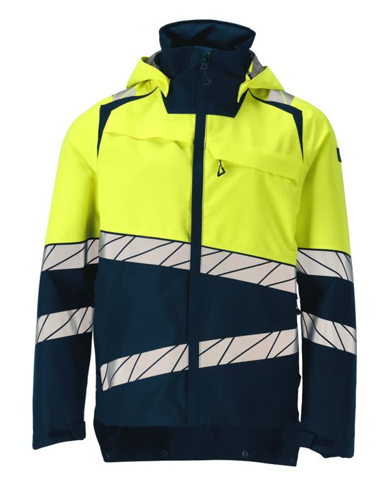 Hard Shell Jacke ACCELERATE SAFE schwarzblau/hi-vis gelb
