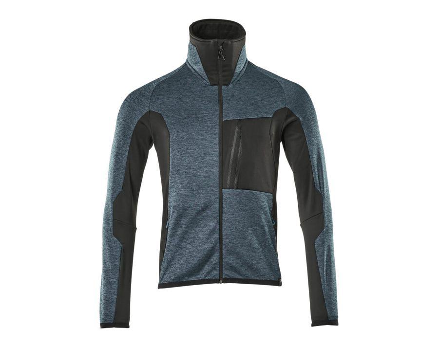 Fleecepullover mit Reißverschluss ADVANCED Dunkelpetroleum/ schwarz