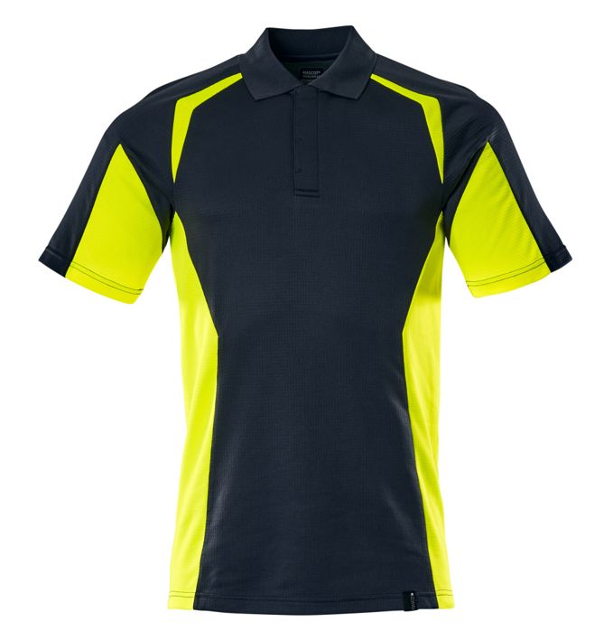 Polo-Shirt ACCELERATE SAFE schwarzblau/hi-vis gelb