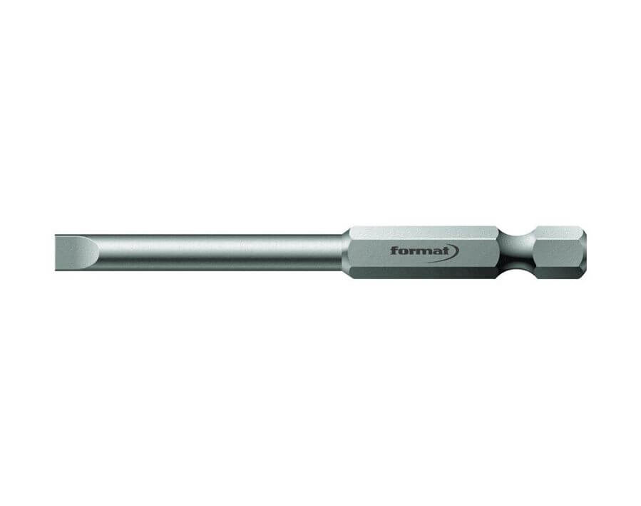 Bit für Schlitzschrauben 1/4" DIN 3126 E 6,3, extra lang