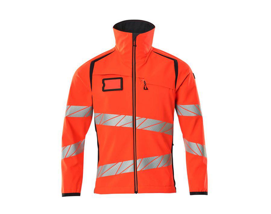 Soft Shell Jacke ACCELERATE SAFE Hi-vis rot/schwarzblau