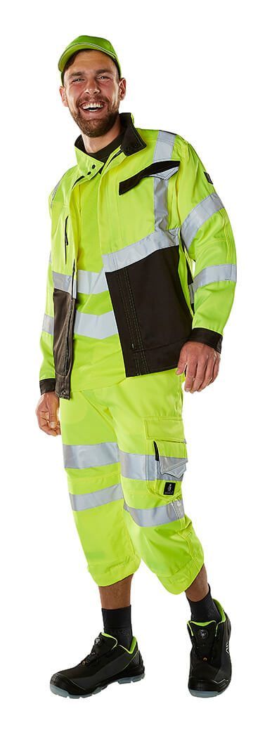Dreiviertel-Hose mit Knietaschen SAFE SUPREME hi-vis gelb