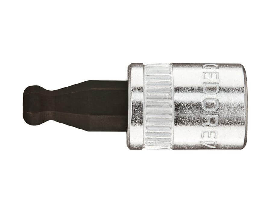 Schraubendrehereinsatz 1/4" für Innensechskantschrauben, mit Kugelkopf
