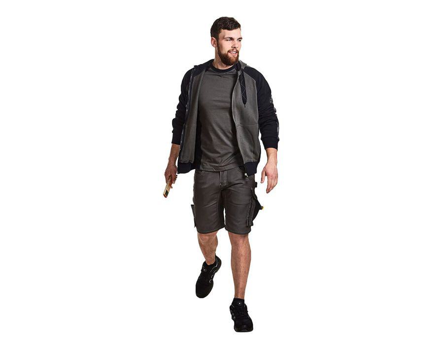 Kapuzensweatshirt mit Reißverschluss UNIQUE dunkelanthrazit/schwarz