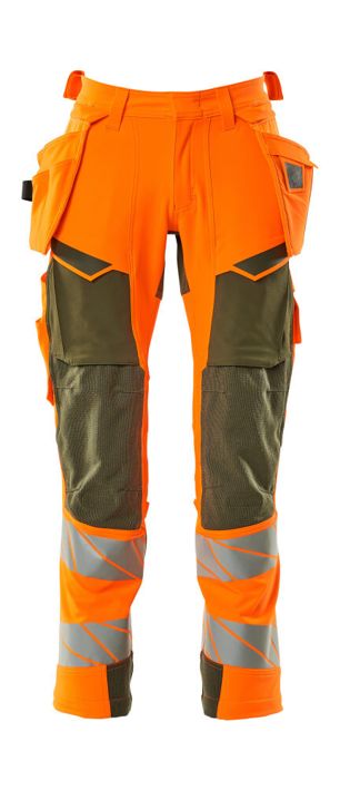 Hose mit Hängetaschen ACCELERATE SAFE hi-vis orange/moosgrün
