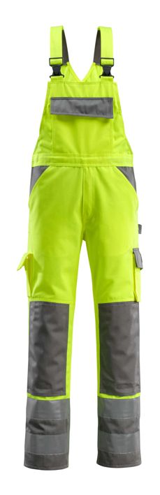 Latzhose mit Knietaschen SAFE COMPETE hi-vis gelb/anthrazit
