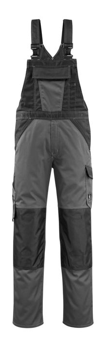 Latzhose mit Knietaschen LIGHT dunkelanthrazit/schwarz