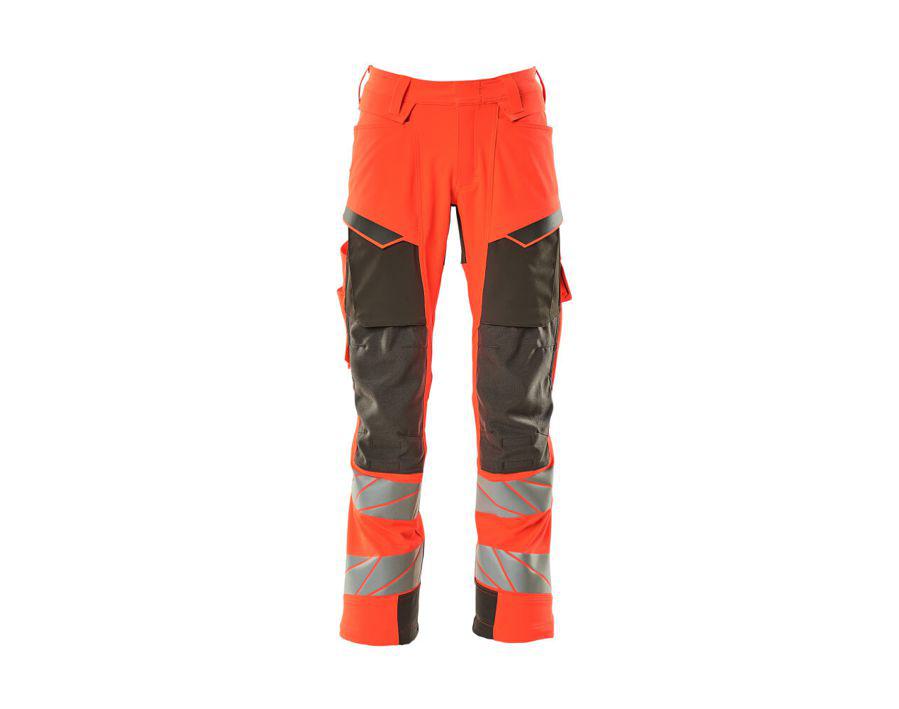 Hose mit Knietaschen ACCELERATE SAFE hi-vis rot/dunkelanthrazit