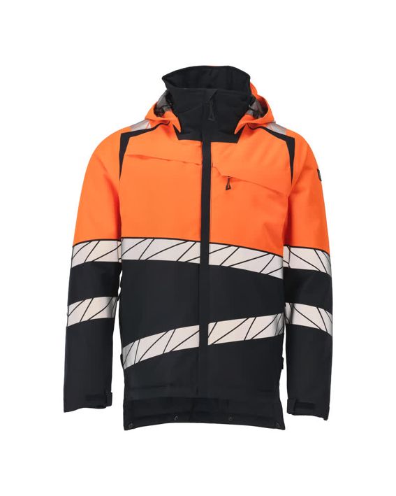 Winterjacke ACCELERATE SAFE schwarzblau/hi-vis orange