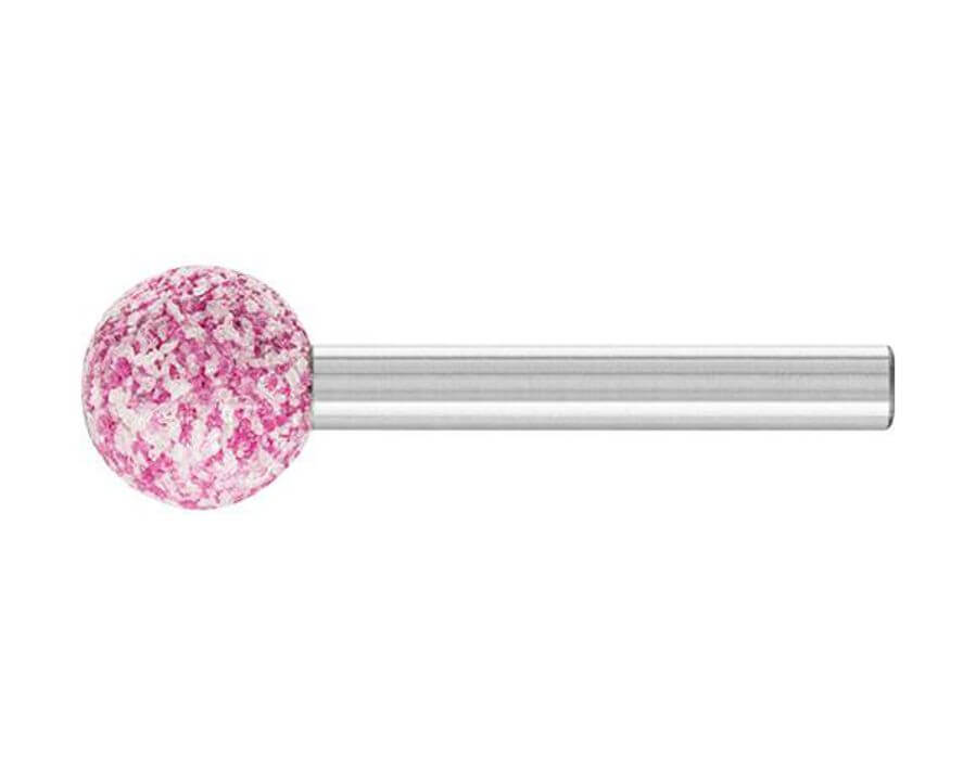 Korund-Schleifstift, Kugelform, 6-mm-Schaft