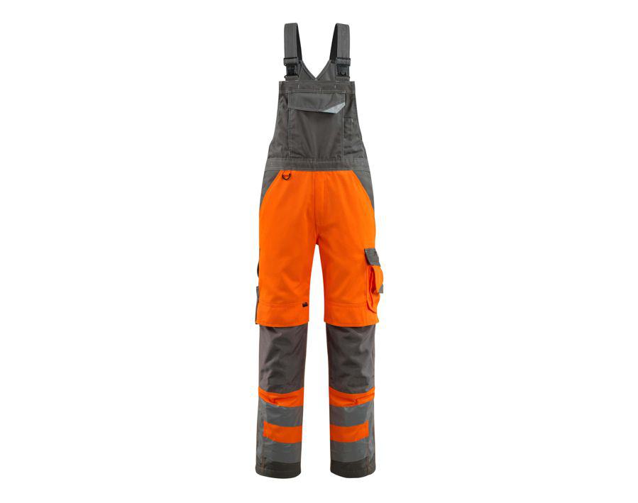 Latzhose mit Knietaschen SAFE SUPREME hi-vis orange/dunkelanthrazit