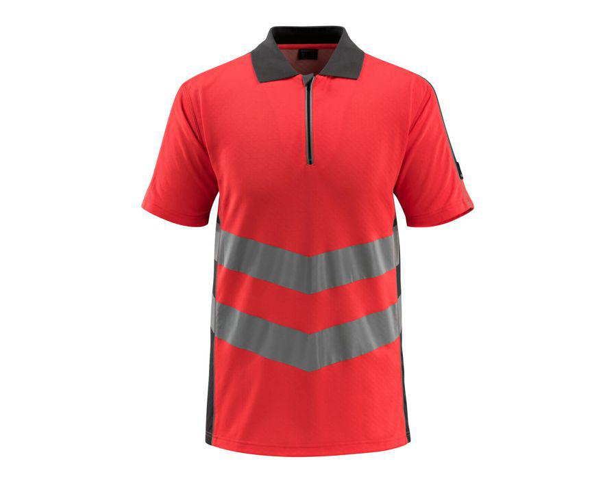 Polo-Shirt SAFE SUPREME hi-vis rot/dunkelanthrazit