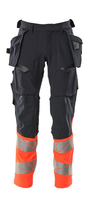 Hose mit Hängetaschen ACCELERATE SAFE schwarzblau/hi-vis rot