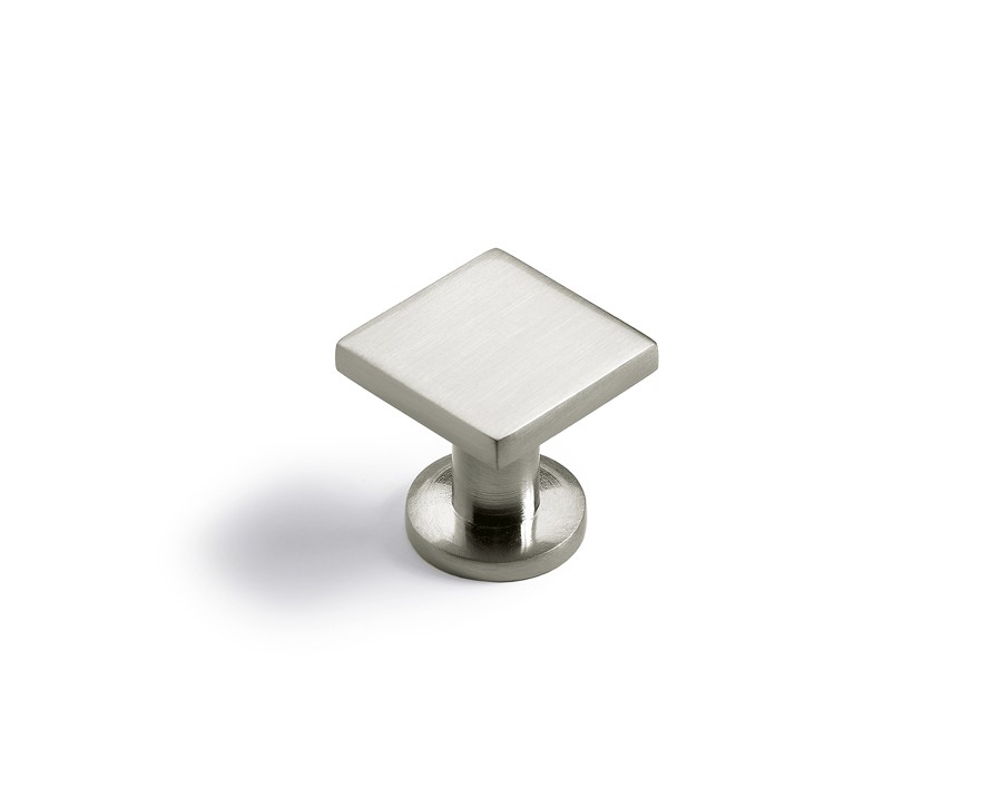 Knopf Fogo, L 25 mm, B 25 mm, H 23 mm, Edelstahl Optik gebürstet