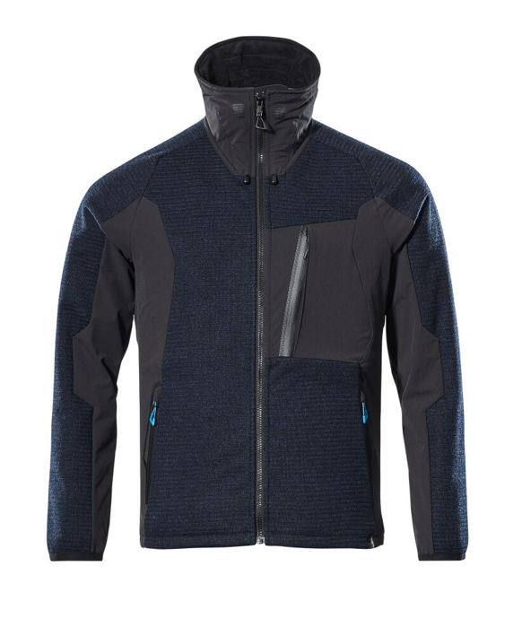 Strickjacke mit Reißverschluss ADVANCED schwarzblau/schwarz