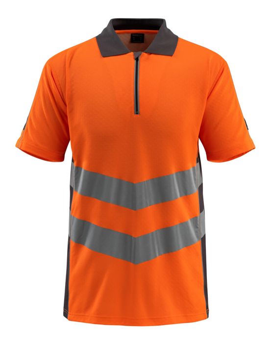 Polo-Shirt SAFE SUPREME hi-vis orange/dunkelanthrazit