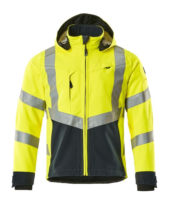 Soft Shell Jacke SAFE SUPREME hi-vis gelb/schwarzblau