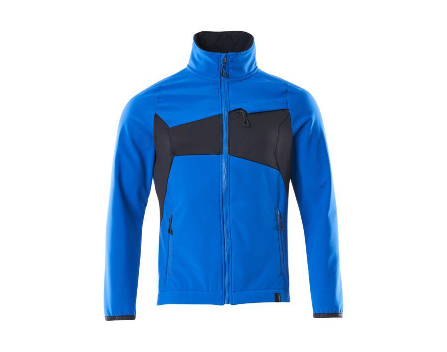 Soft Shell Jacke ACCELERATE azurblau/schwarzblau