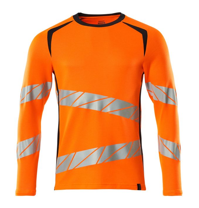T-Shirt, Langarm ACCELERATE SAFE hi-vis orange/schwarzblau
