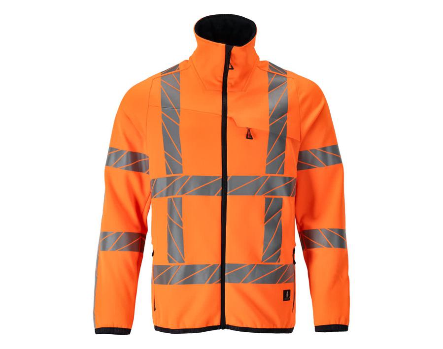 Fleecepullover mit Reißverschluss ACCELERATE SAFE hi-vis orange