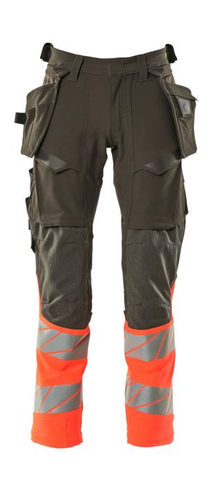 Hose mit Hängetaschen ACCELERATE SAFE dunkelanthrazit/hi-vis rot
