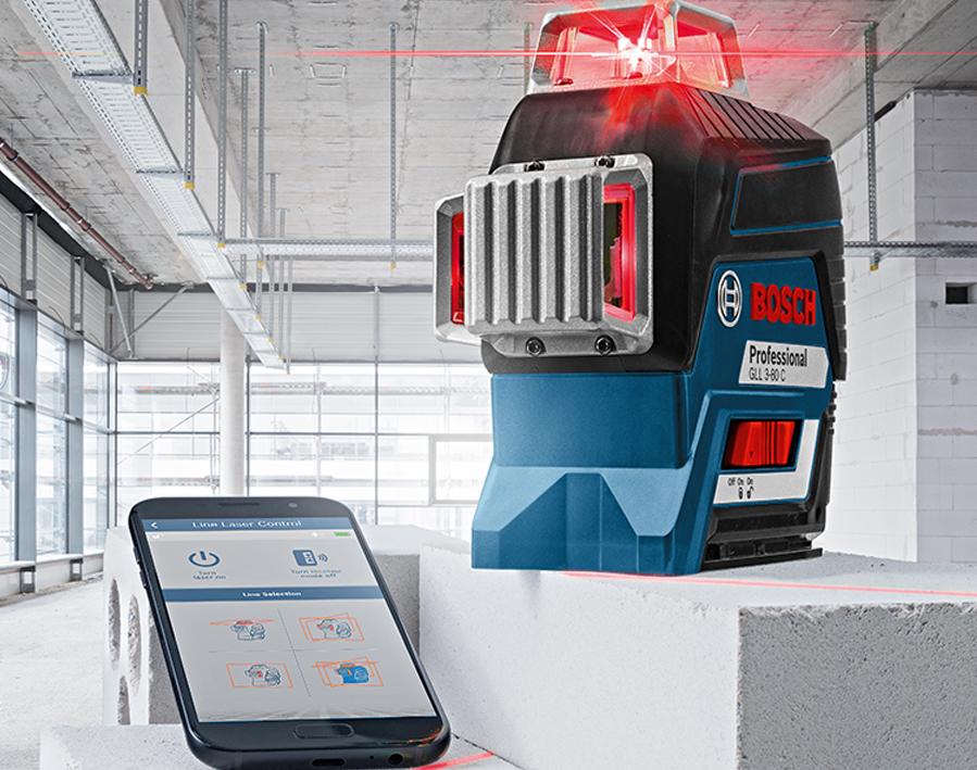 Linienlaser GLL 3-80 C Professional + LR 7 Laser-Empfänger  