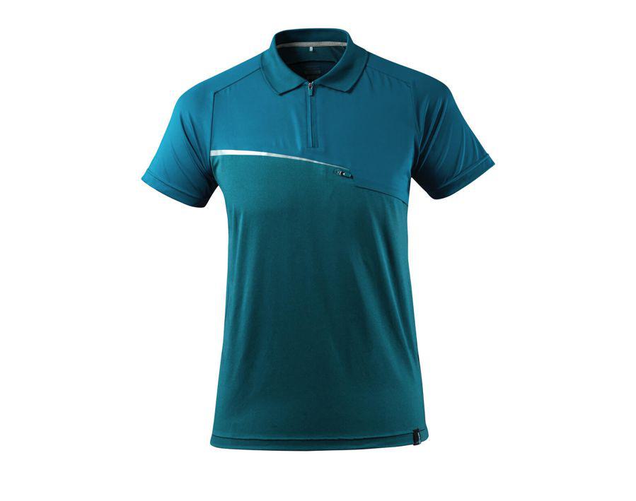 Polo-Shirt mit Brusttasche ADVANCED Dunkelpetroleum