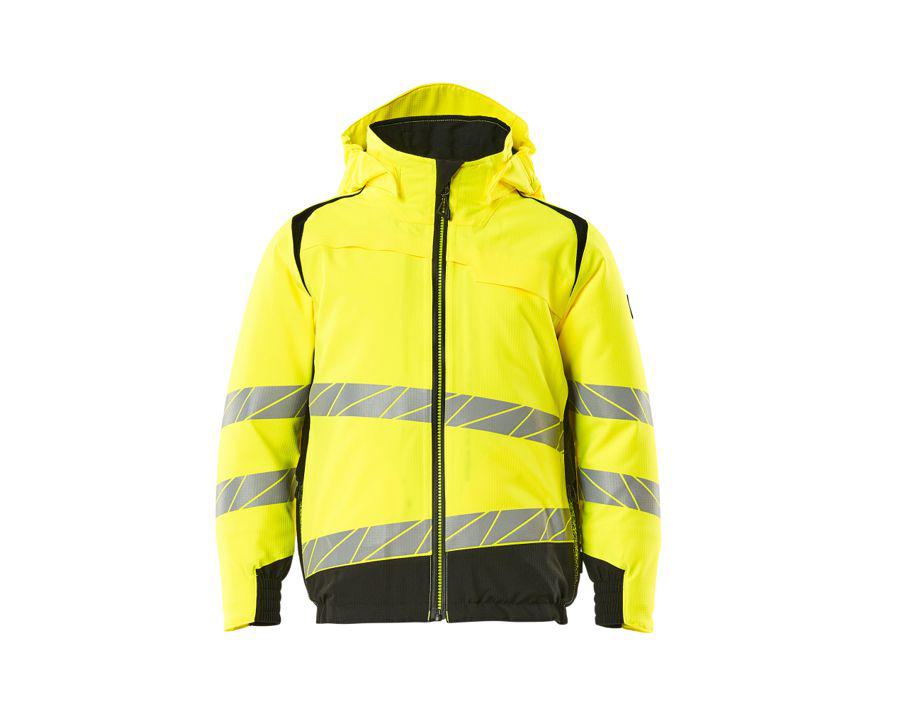 Winterjacke für Kinder ACCELERATE SAFE hi-vis gelb/schwarz