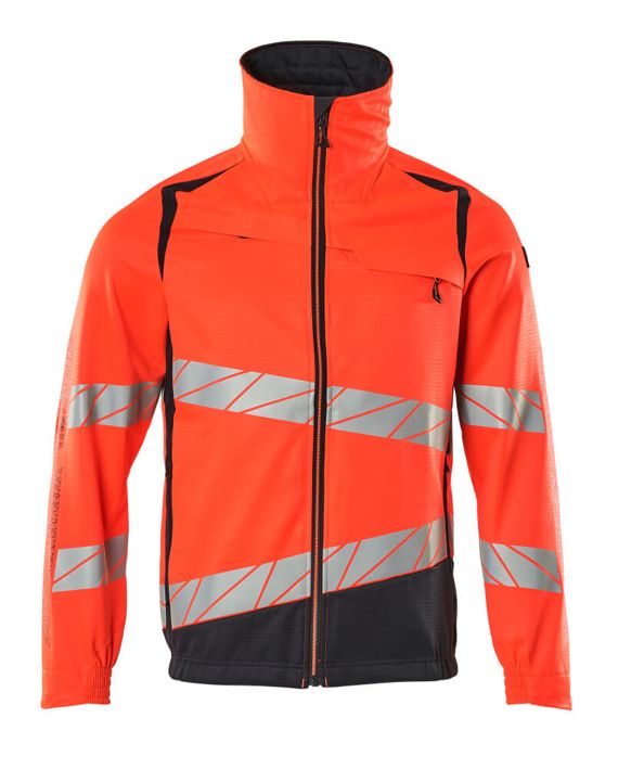 Jacke ACCELERATE SAFE Hi-vis rot/schwarzblau